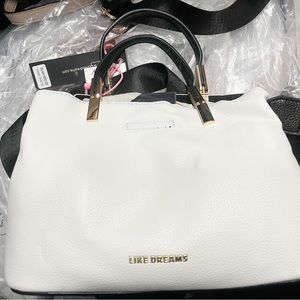 Like Dreams blush white  gold small hand bag shoulder strap